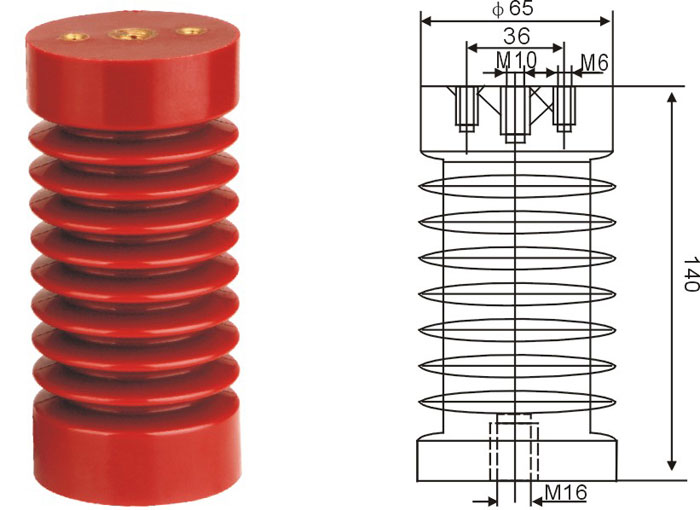 ZJ-10Q支柱絕緣子(FN7)外形圖紙