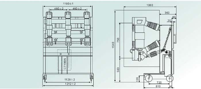 ZN23-40.5C/2000-31.5真空斷路器接線圖